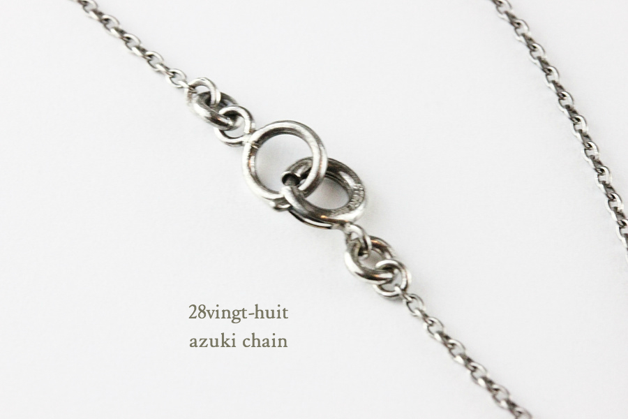 ヴァンユイット 小豆 チェーン ネックレス シルバー メンズ,28vingt-huit Chain Necklace Silver Mens