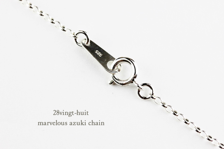 ヴァンユイット 小豆 チェーン ネックレス シルバー メンズ,28vingt-huit Chain Necklace Silver Mens