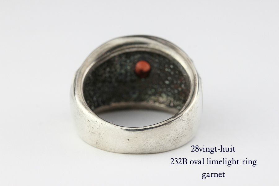 28vingt-huit 232b オーバル カレッジ リング ガーネット メンズ シルバー,ヴァンユィット oval limelight ring Garnet Silver Mens