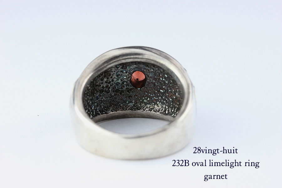 28vingt-huit 232b オーバル カレッジ リング ガーネット メンズ シルバー,ヴァンユィット oval limelight ring Garnet Silver Mens