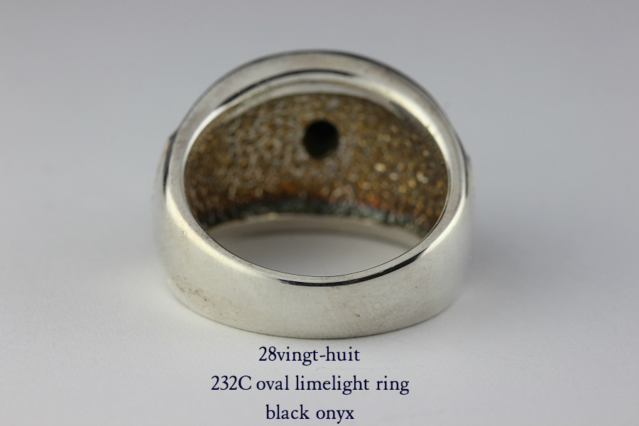 28vingt-huit 232c オーバル リング オニキス メンズ シルバー,ヴァンユィット oval limelight ring black onyx Silver Mens