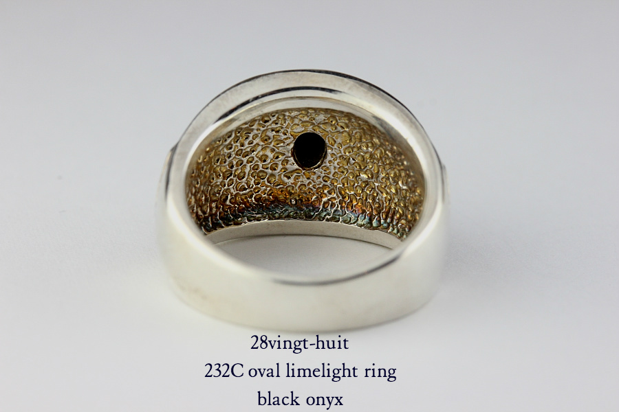 28vingt-huit 232c オーバル リング オニキス メンズ シルバー,ヴァンユィット oval limelight ring black onyx Silver Mens