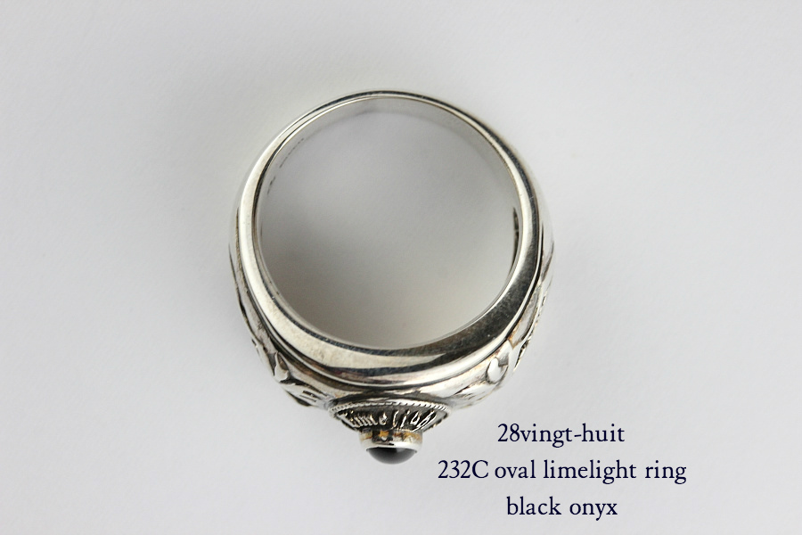 28vingt-huit 232c オーバル リング オニキス メンズ シルバー,ヴァンユィット oval limelight ring black onyx Silver Mens