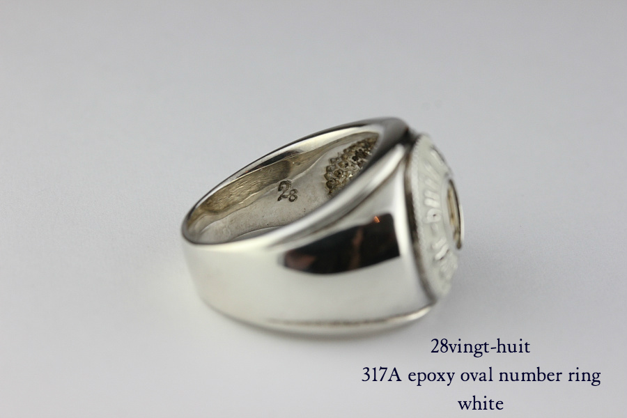 28vingt-huit 317a ラウンド カレッジ ナンバー リング メンズ シルバー,ヴァンユィット number ring Silver Mens