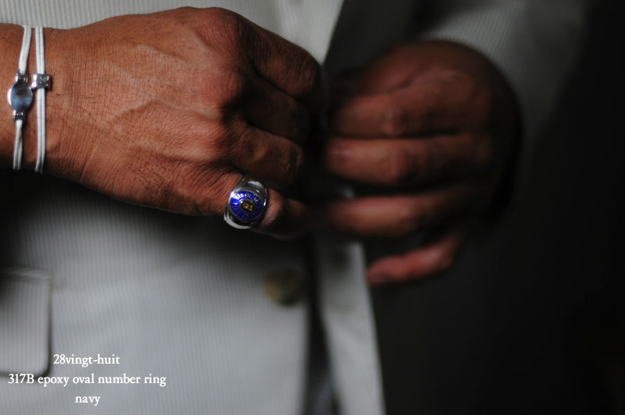 28vingt-huit 317b ラウンド カレッジ ナンバー リング メンズ シルバー,ヴァンユィット number ring Silver Mens