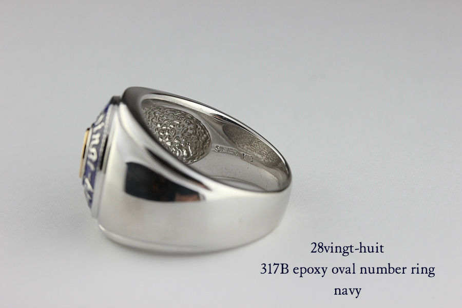 28vingt-huit 317b ラウンド カレッジ ナンバー リング メンズ シルバー,ヴァンユィット number ring Silver Mens