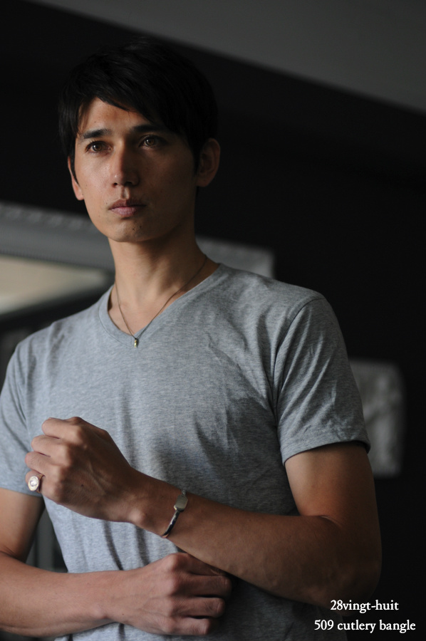 28vingt-huit 509 カトラリー バングル メンズ シルバー,ヴァンユィット Cutlery Bangle Silver Mens