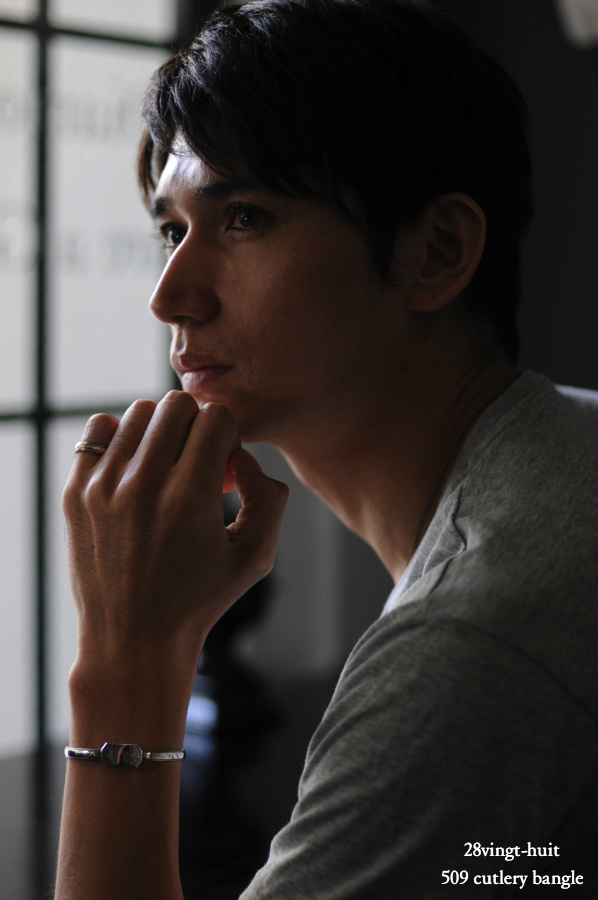 28vingt-huit 509 カトラリー バングル メンズ シルバー,ヴァンユィット Cutlery Bangle Silver Mens