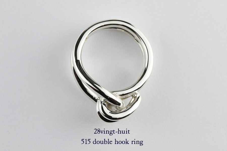 28vingt-huit 515 ダブル フック リング メンズ シルバー,ヴァンユィット Double Hook Ring Silver Mens