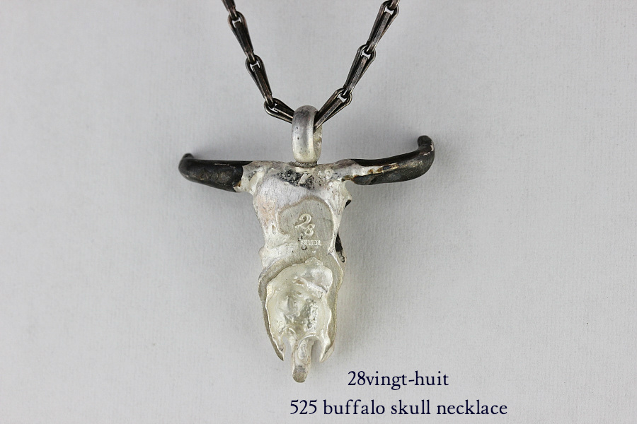28vingt-huit 525 Buffalo Skull Necklace Silver925(ヴァン ユィット バッファロー スカル ネックレス  ペンダント)