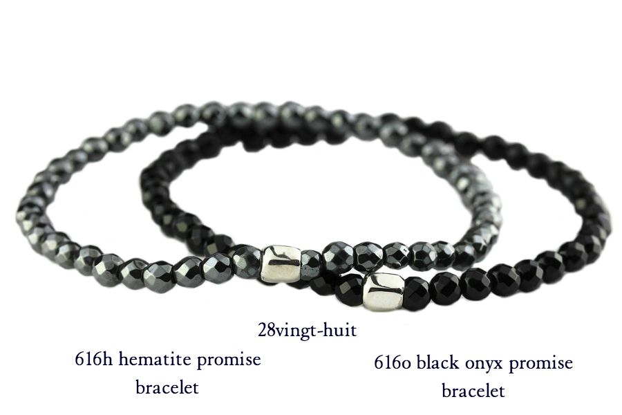 28vingt-huit 616o ブラック オニキス ブレスレット オペロン シルバー メンズ,ヴァンユイット Black Onyx Bracelet Silver925 mens