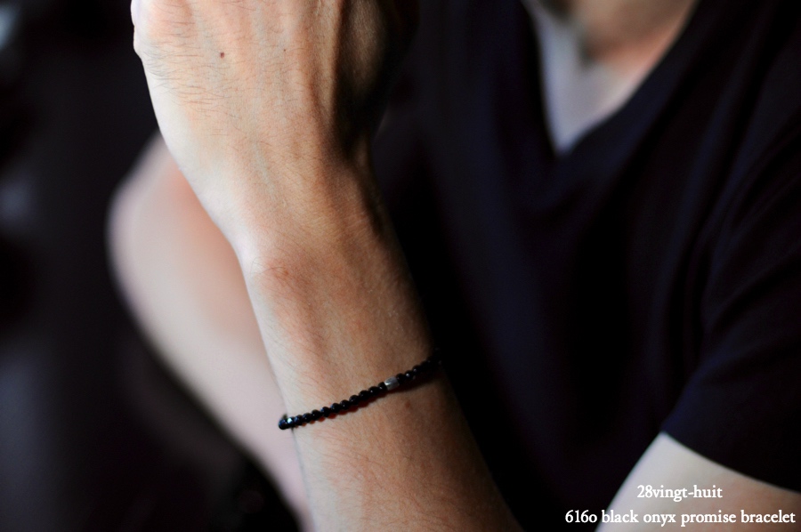 28vingt-huit 616o ブラック オニキス ブレスレット オペロン シルバー メンズ,ヴァンユイット Black Onyx Bracelet Silver925 mens