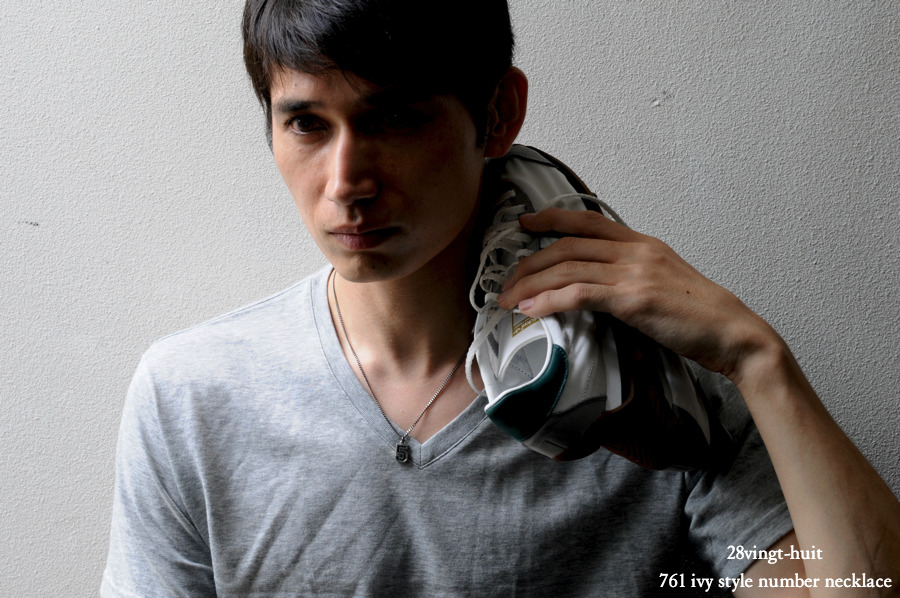 28vingt-huit 761 ナンバー 数字 ネックレス メンズ シルバー,ヴァンユィット Number Ivy Style Necklace Silver Mens
