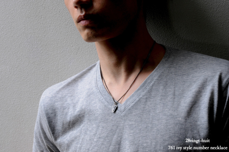 28vingt-huit 761 ナンバー 数字 ネックレス メンズ シルバー,ヴァンユィット Number Ivy Style Necklace Silver Mens