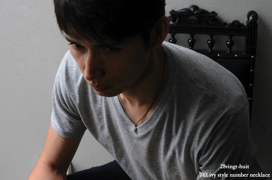 28vingt-huit 761 ナンバー 数字 ネックレス メンズ シルバー,ヴァンユィット Number Ivy Style Necklace Silver Mens