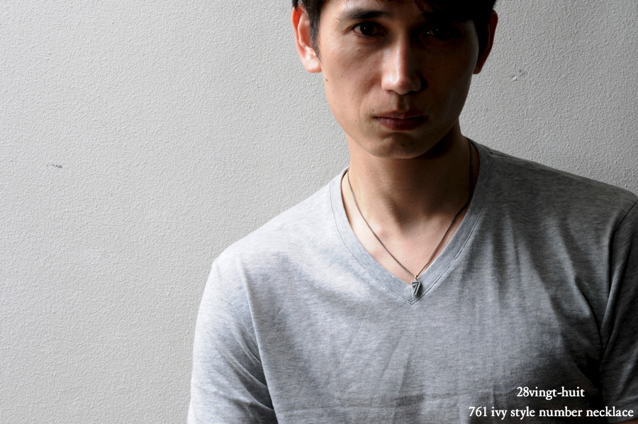 28vingt-huit 761 ナンバー 数字 ネックレス メンズ シルバー,ヴァンユィット Number Ivy Style Necklace Silver Mens