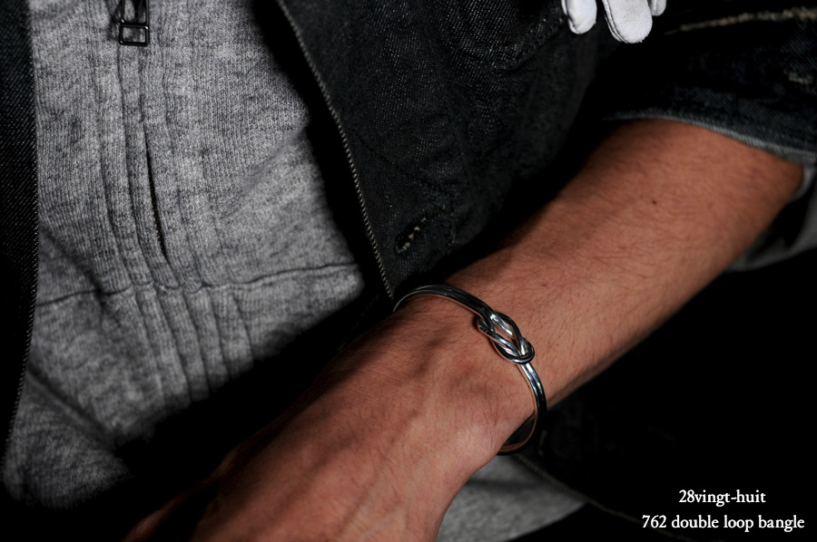 28vingt-huit 762 ダブル ループ バングル メンズ シルバー,ヴァンユィット Double Loop Bangle Silver Mens