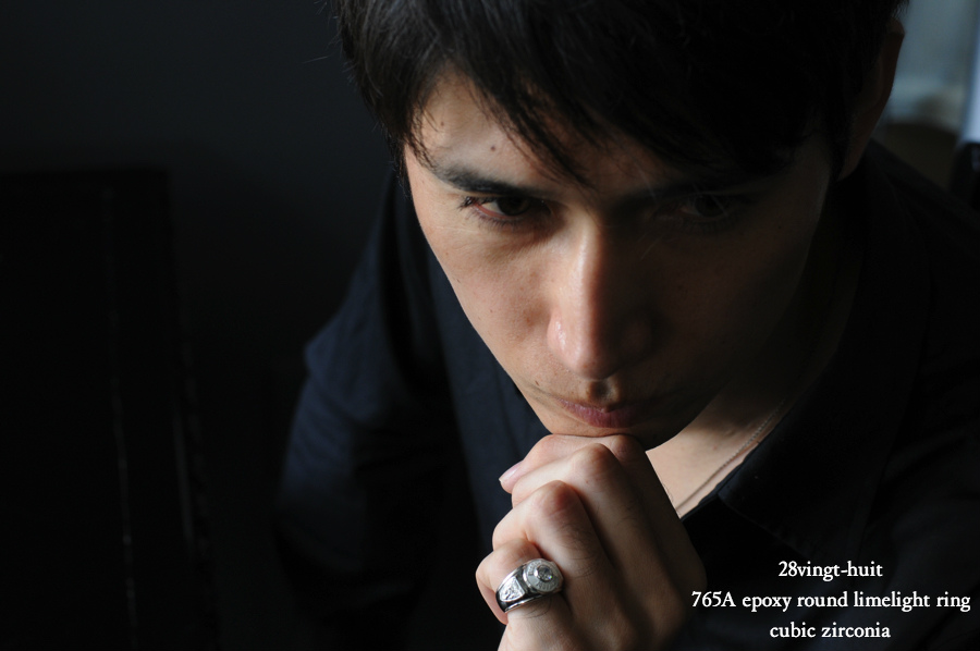 28vingt-huit 765a ラウンド カレッジ キュービックジルコニア リング メンズ シルバー,ヴァンユィット epoxy Zirconia ring Silver Mens