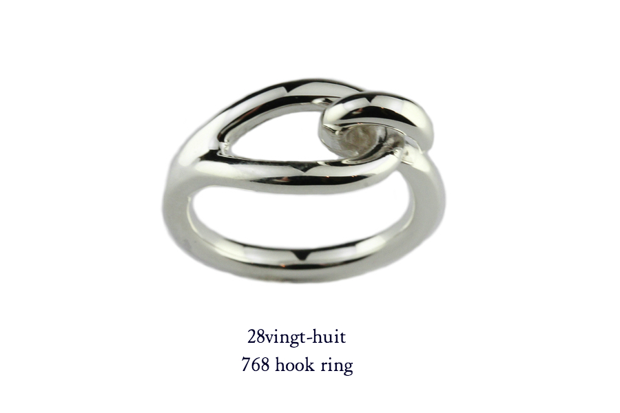 28vingt-huit 768 フック リング メンズ シルバー,ヴァンユィット Hook Ring Silver Mens