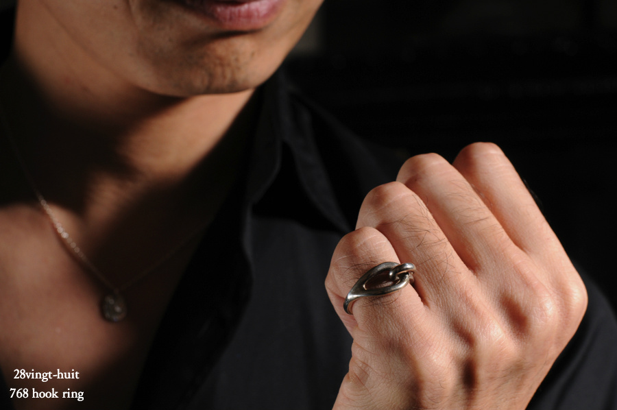 28vingt-huit 768 フック リング メンズ シルバー,ヴァンユィット Hook Ring Silver Mens