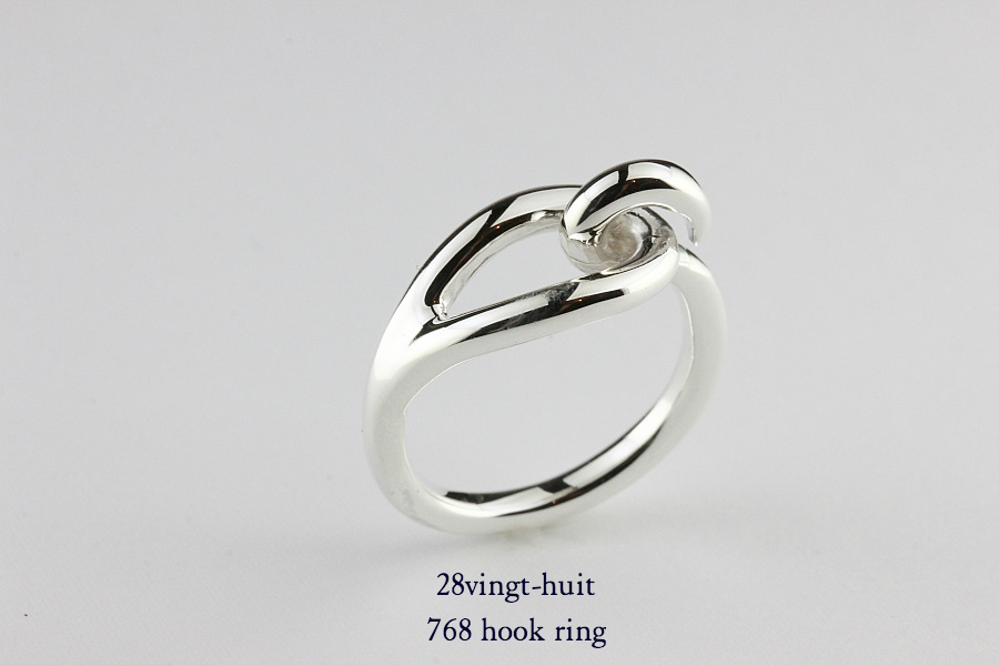 28vingt-huit 768 フック リング メンズ シルバー,ヴァンユィット Hook Ring Silver Mens