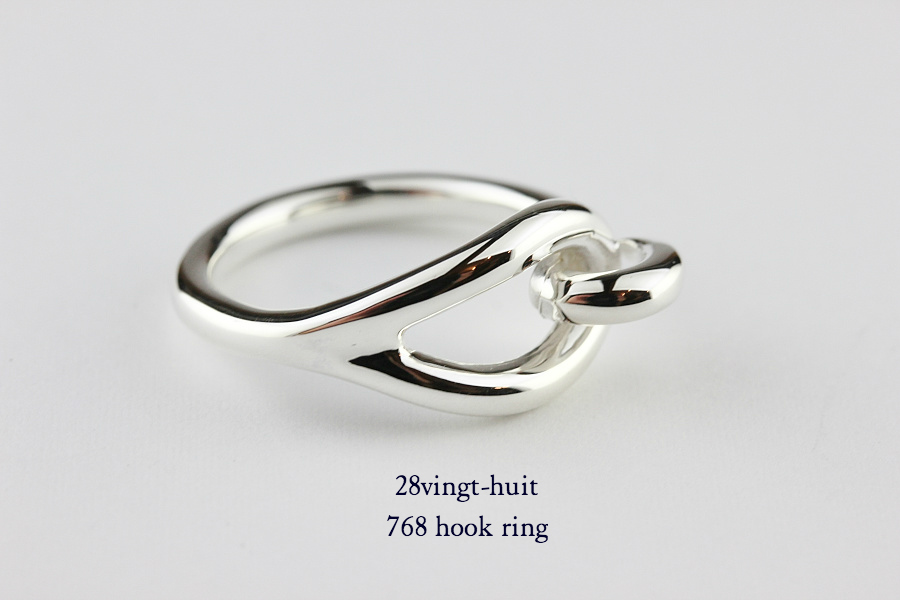 28vingt-huit 768 フック リング メンズ シルバー,ヴァンユィット Hook Ring Silver Mens