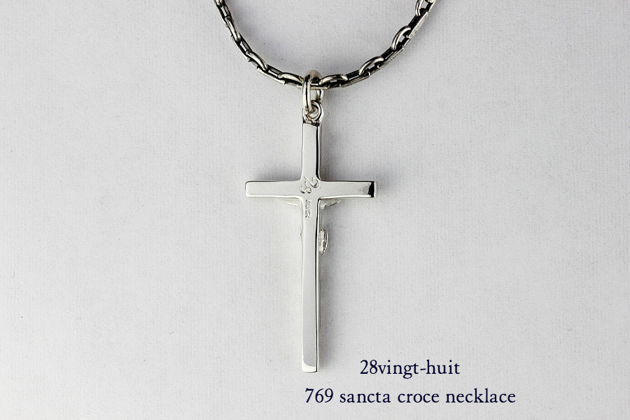 28vingt-huit 769 サンクタ クローチェ クロス ネックレス メンズ シルバー,ヴァンユィット Sancta Croce Cross Necklace Silver Mens