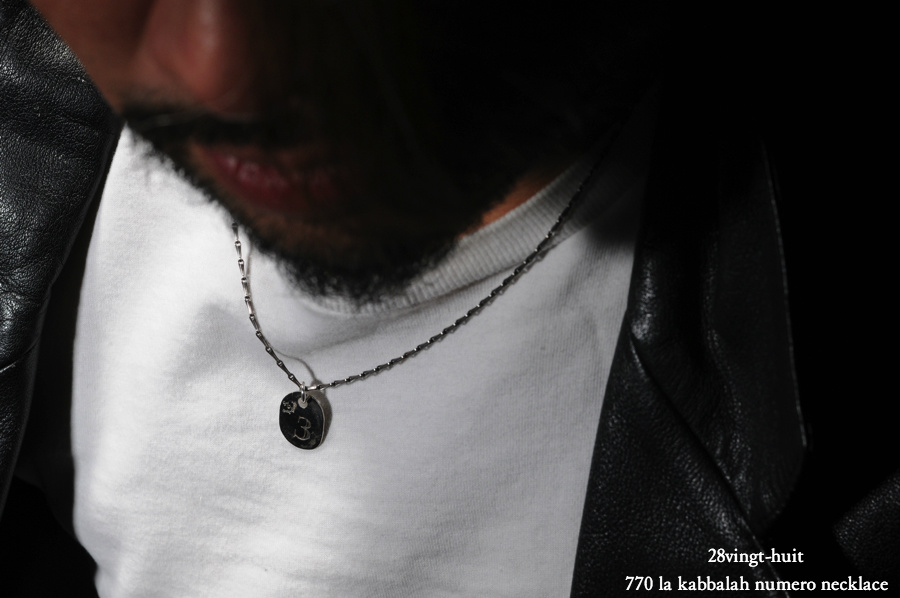 28vingt-huit 770 カバラ ヌメロ ナンバー 数字 ネックレス メンズ シルバー,ヴァンユィット La Kabbalah Number Necklace Silver Mens