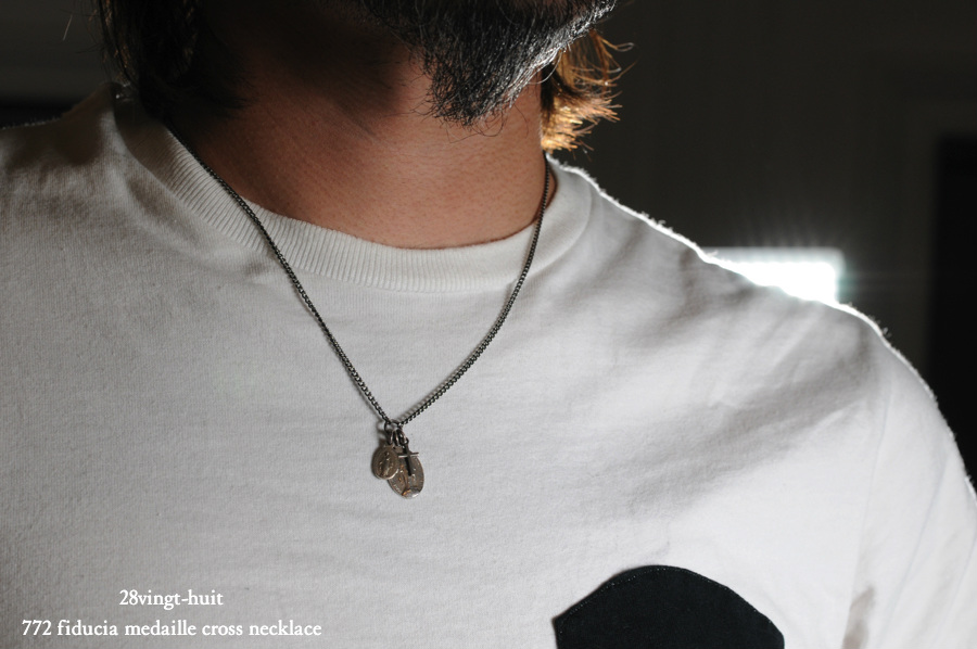 28vingt-huit 772 フィドゥシア メダイ クロス ネックレス メンズ シルバー,ヴァンユィット Fiducia Cross Necklace Silver Mens