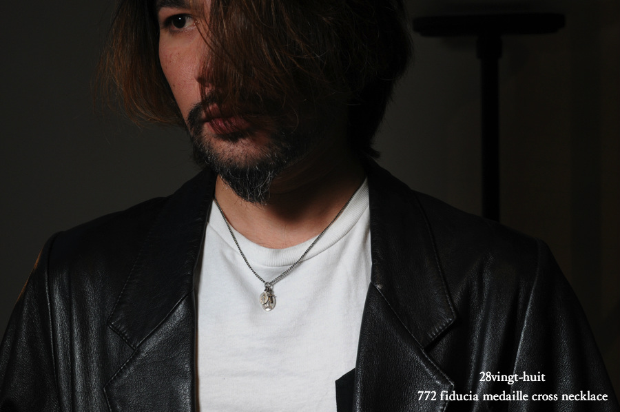 28vingt-huit 772 フィドゥシア メダイ クロス ネックレス メンズ シルバー,ヴァンユィット Fiducia Cross Necklace Silver Mens