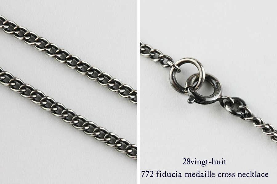 28vingt-huit 772 フィドゥシア メダイ クロス ネックレス メンズ シルバー,ヴァンユィット Fiducia Cross Necklace Silver Mens