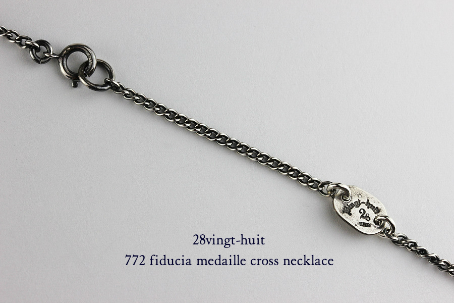 28vingt-huit 772 フィドゥシア メダイ クロス ネックレス メンズ シルバー,ヴァンユィット Fiducia Cross Necklace Silver Mens