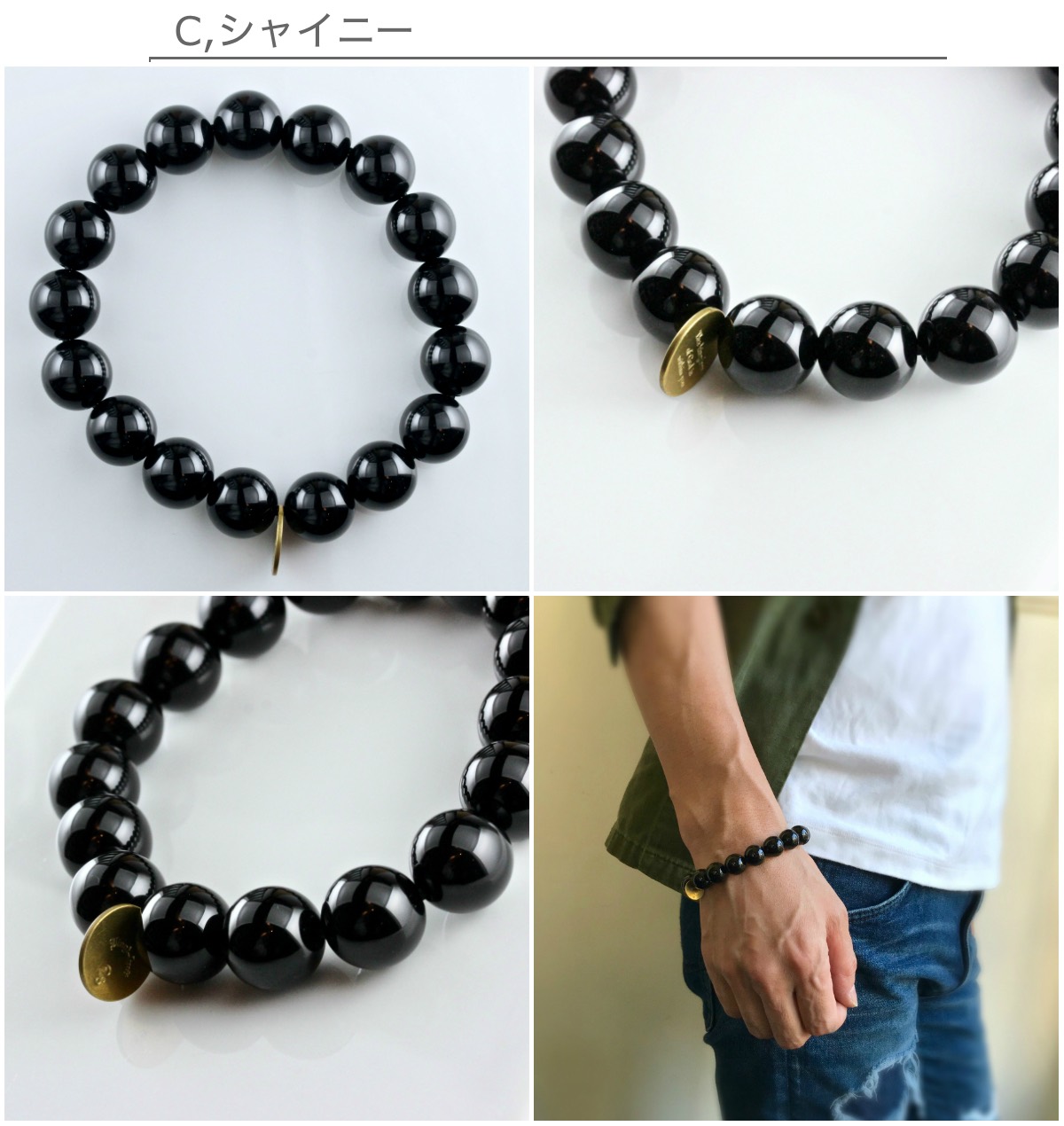 28vingt-huit 778 アミュレット ブラック オニキス ブレスレット,ヴァンユィット Amulet Black Onyx Bracelet Mens