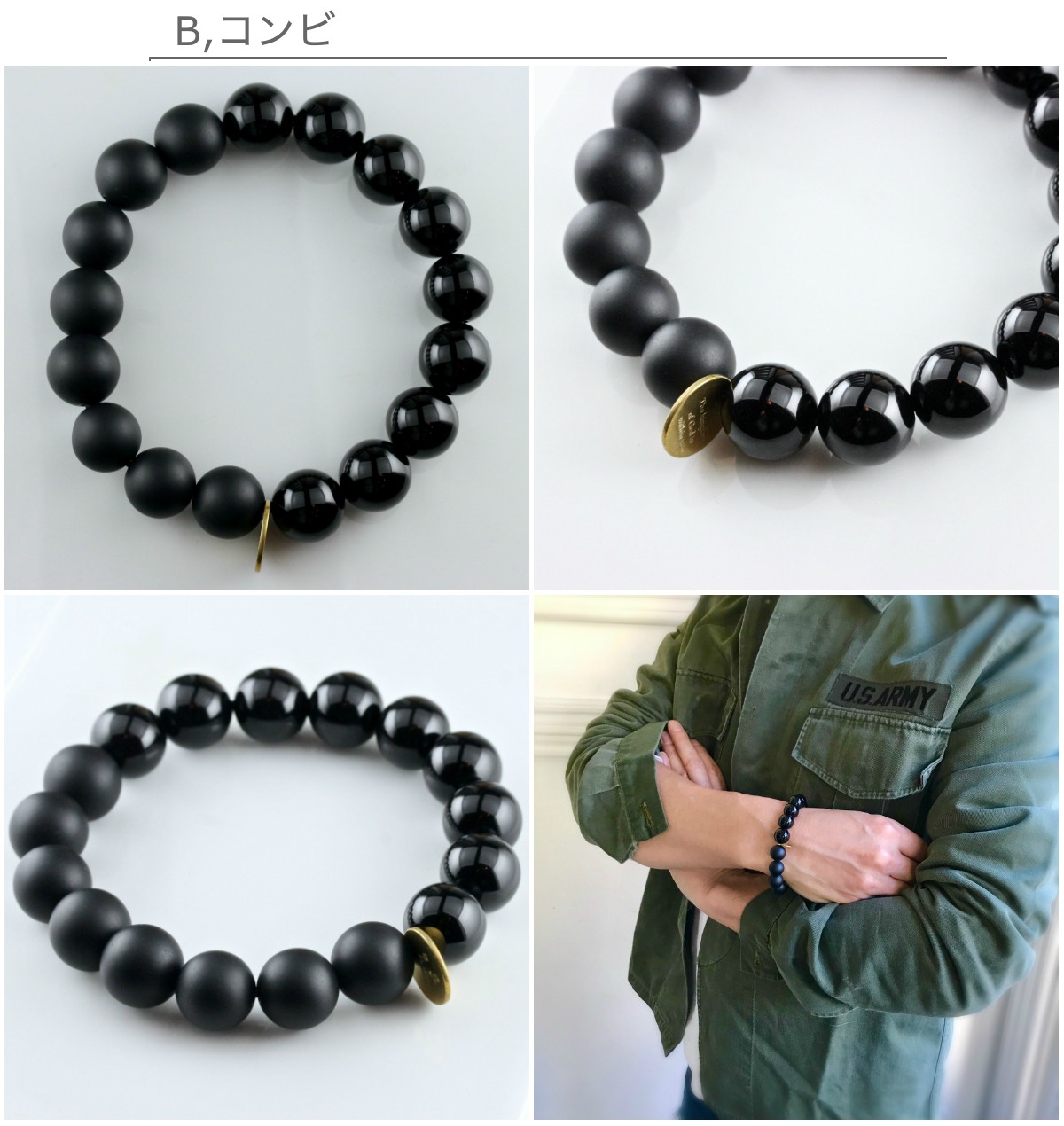 28vingt-huit 778 アミュレット ブラック オニキス ブレスレット,ヴァンユィット Amulet Black Onyx Bracelet Mens