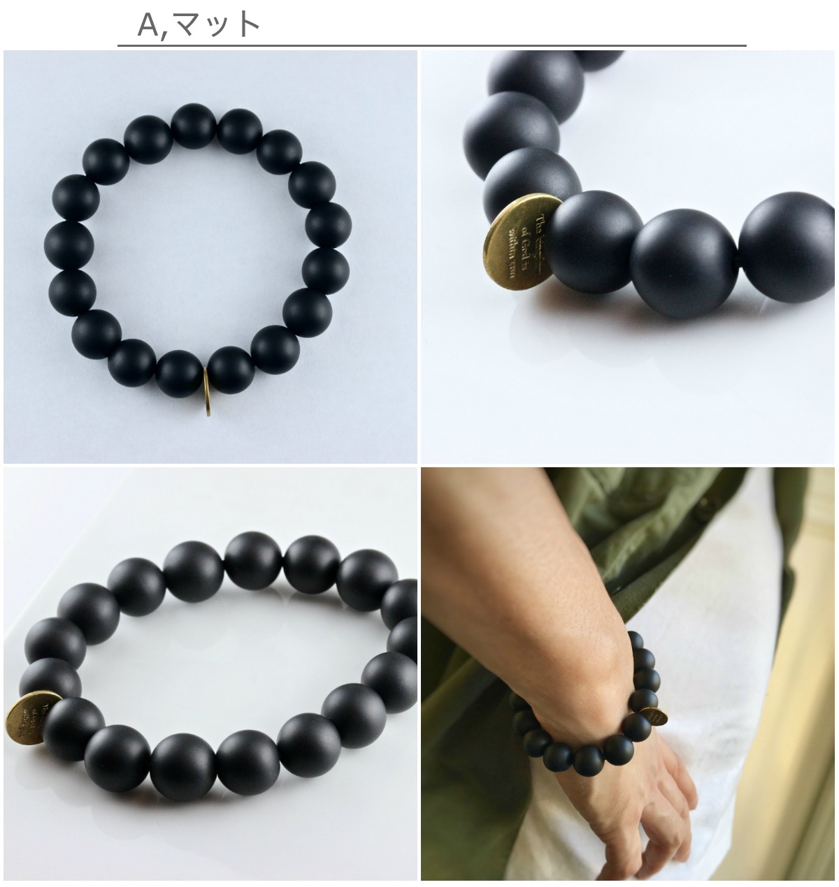 28vingt-huit 778 アミュレット ブラック オニキス ブレスレット,ヴァンユィット Amulet Black Onyx Bracelet Mens