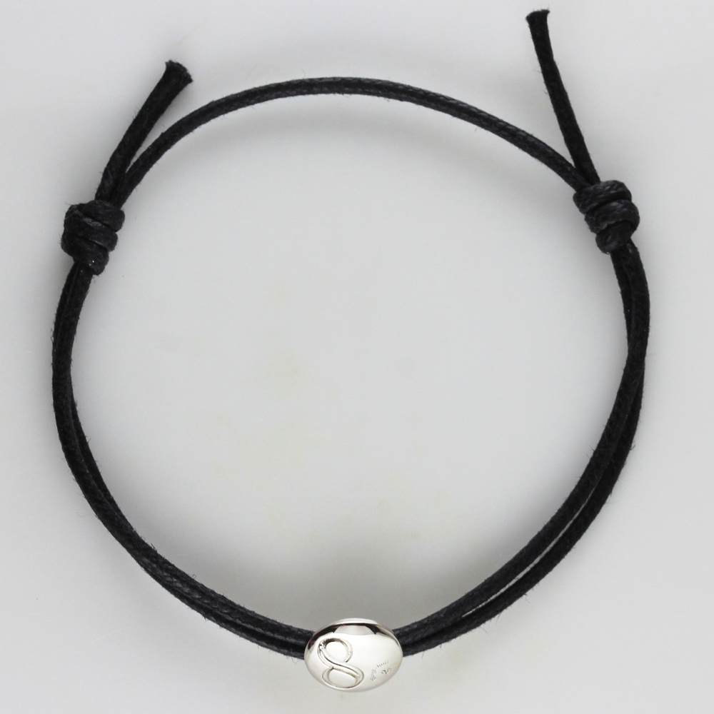 28vingt-huit 779 ナンバー 数字 紐ブレスレット ワックスコード ペア プラチナ900,ヴァンユィット Number Wax Cord Bracelet pt900 Mens