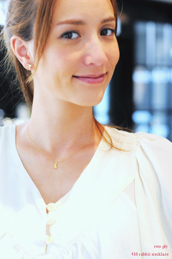 トゥー プライ 416 ラビット ウサギ ネックレス 18金,two ply Rabbit Necklace K18