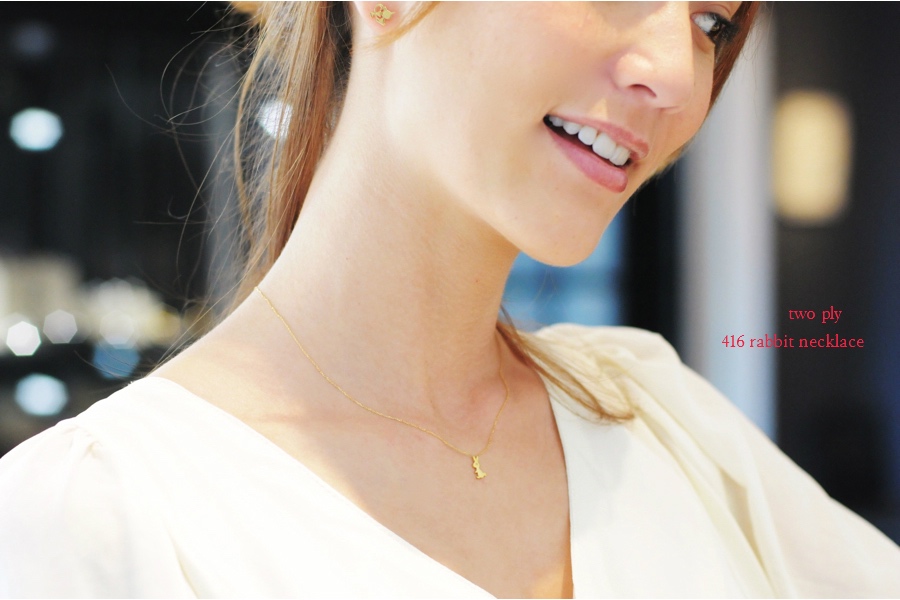 トゥー プライ 416 ラビット ウサギ ネックレス 18金,two ply Rabbit Necklace K18