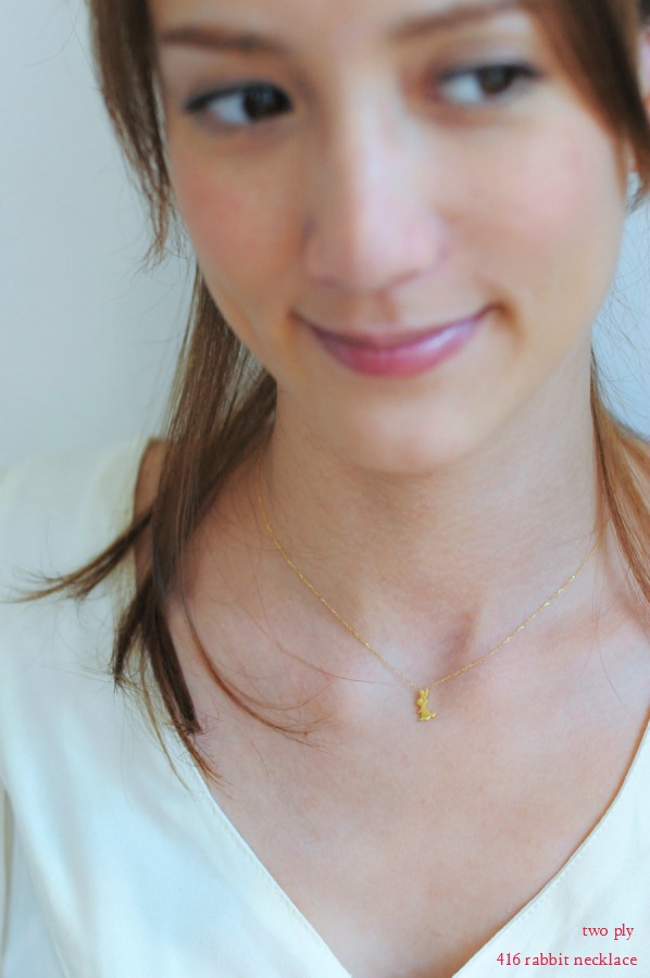 トゥー プライ 416 ラビット ウサギ ネックレス 18金,two ply Rabbit Necklace K18
