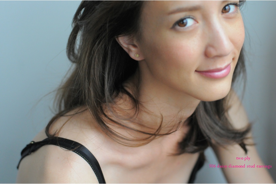 トゥー プライ 506 デイジー ダイヤモンド スタッド ピアス K18,two ply Daisy Diamond Stud Earrings K18