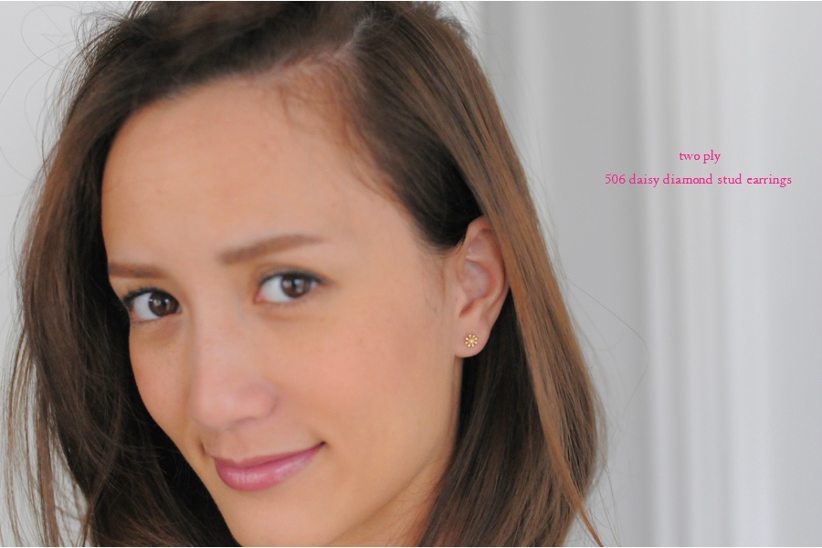 トゥー プライ 506 デイジー ダイヤモンド スタッド ピアス K18,two ply Daisy Diamond Stud Earrings K18