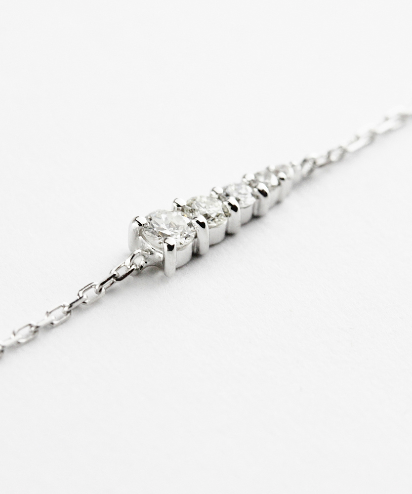 トゥー プライ 361 アキュート トライアングル ダイヤモンド ブレスレット 18金,two ply Acute Triangle Diamond Bracelet K18