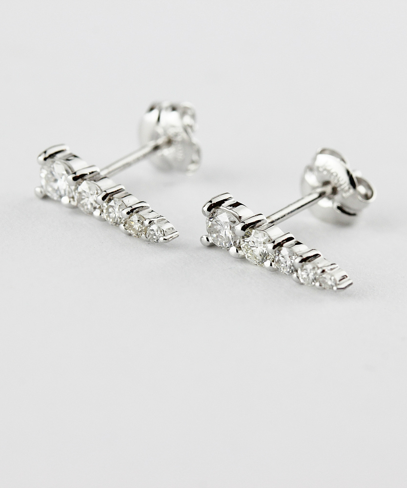 トゥー プライ 362 アキュート トライアングル ダイヤモンド スタッド ピアス 18金,two ply Acute Triangle Diamond Stud Earrings K18