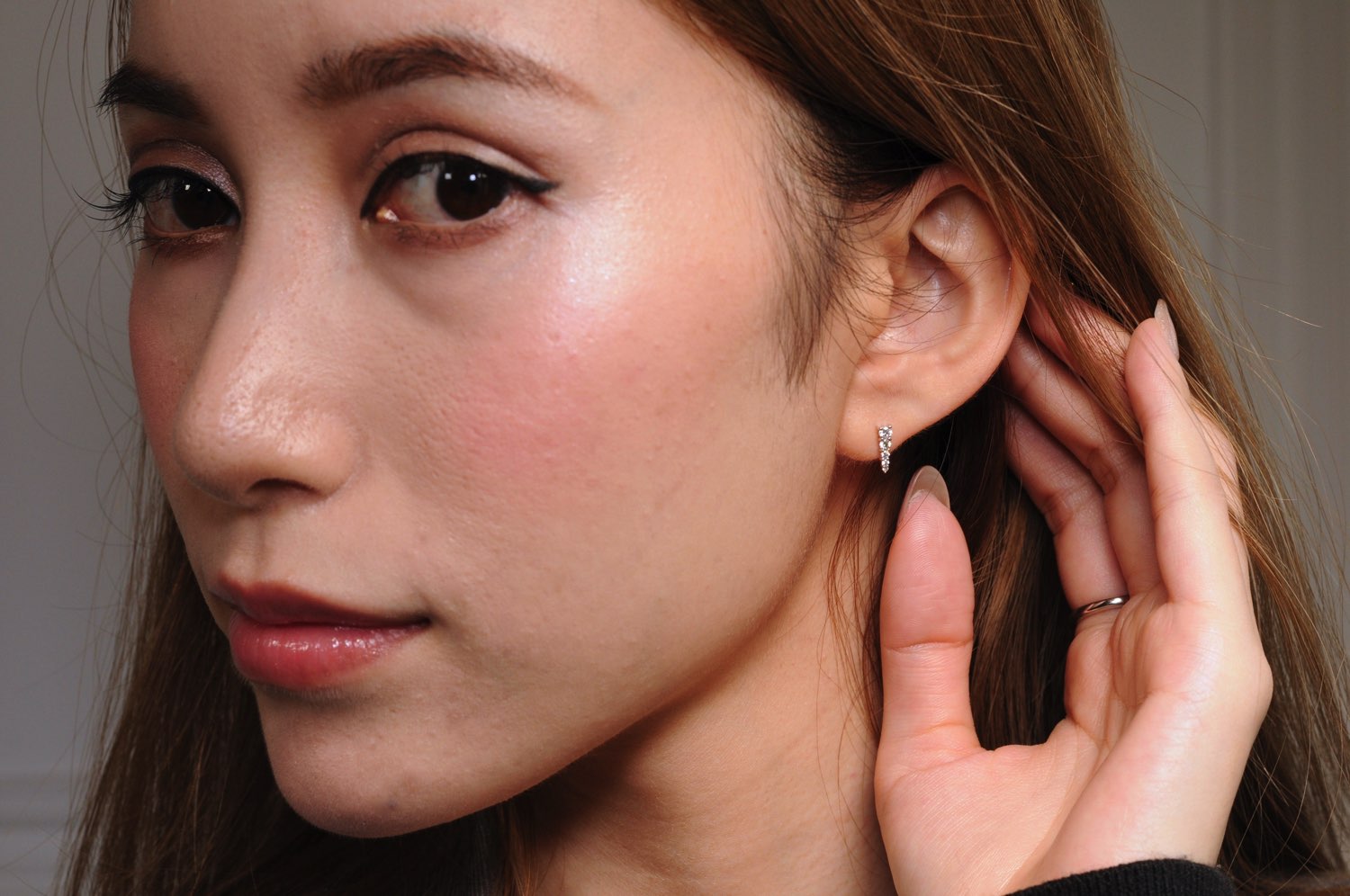 トゥー プライ 362 アキュート トライアングル ダイヤモンド スタッド ピアス 18金,two ply Acute Triangle Diamond Stud Earrings K18