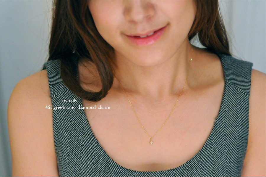 two ply 461 greek cross diamond charm グリーク クロス ダイヤモンド チャーム トゥー プライ
