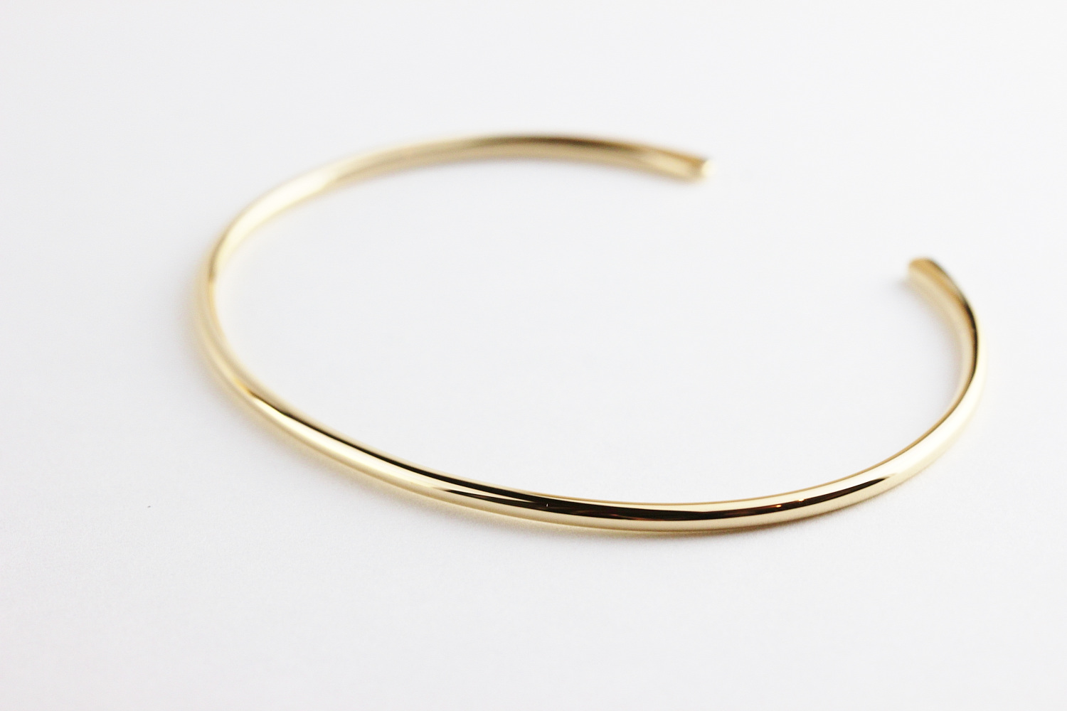 two ply 584 Simple Open Cuff Bangle K18YG(トゥー プライ シンプル オープン カフ バングル)