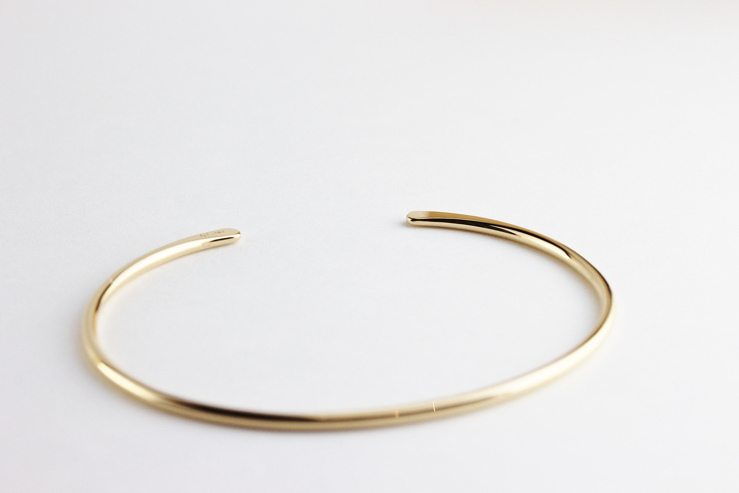 two ply 584 Simple Open Cuff Bangle K18YG/トゥー プライ シンプル