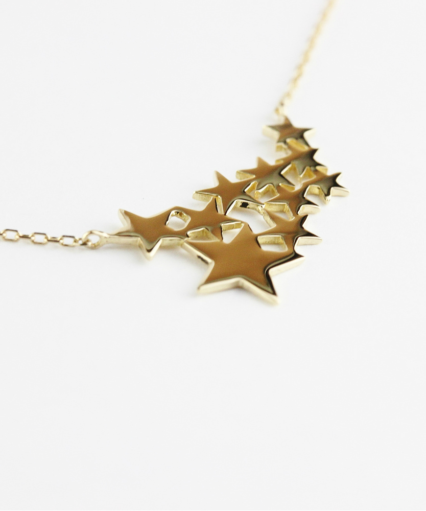 トゥー プライ 590 ギャラクシー スター 華奢ネックレス 18金,two ply Galaxy Star Necklace K18