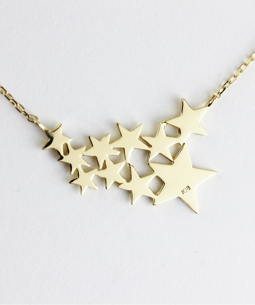 トゥー プライ 590 ギャラクシー スター 華奢ネックレス 18金,two ply Galaxy Star Necklace K18