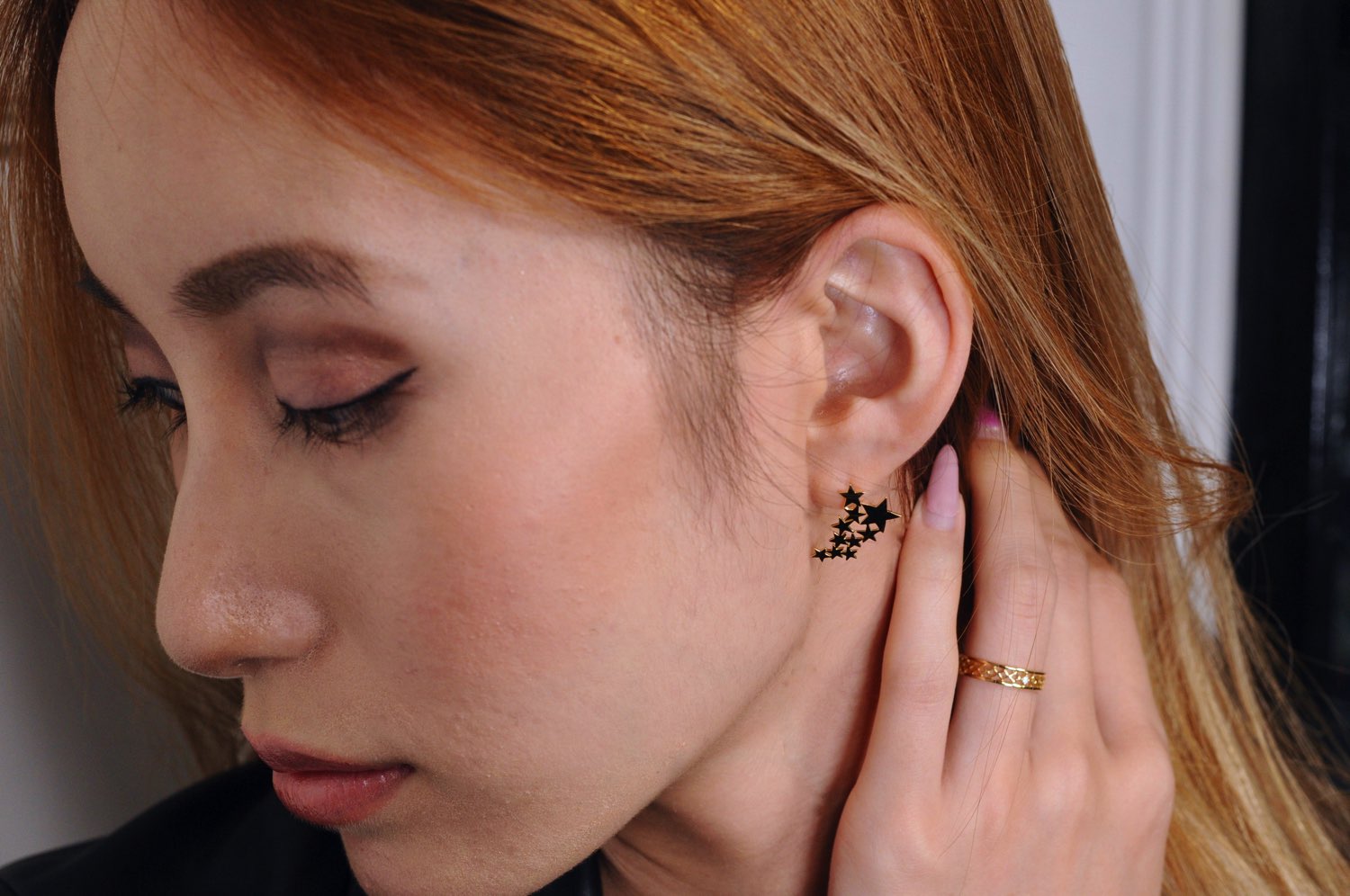 トゥー プライ 591 ギャラクシー スター 華奢ピアス 18金,two ply Galaxy Star Stud Earrings K18